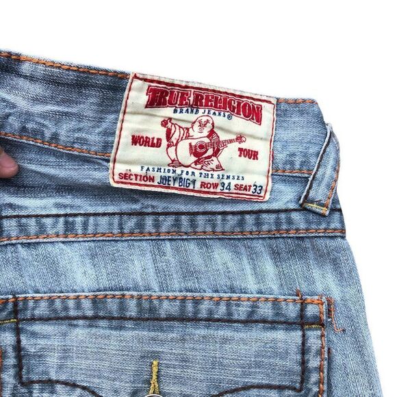 True Religion Jeans Size 34 JOEY BIG T Blue - Picture 10 of 16